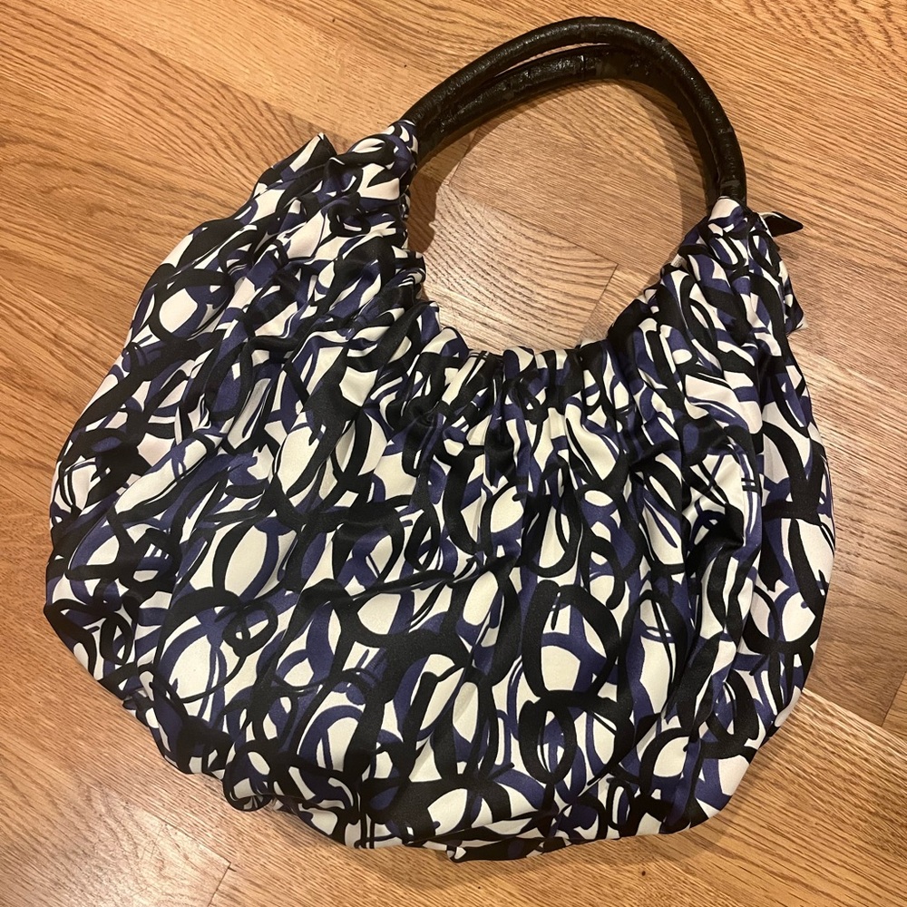 Stylish Black and White Patterned Women's Bag